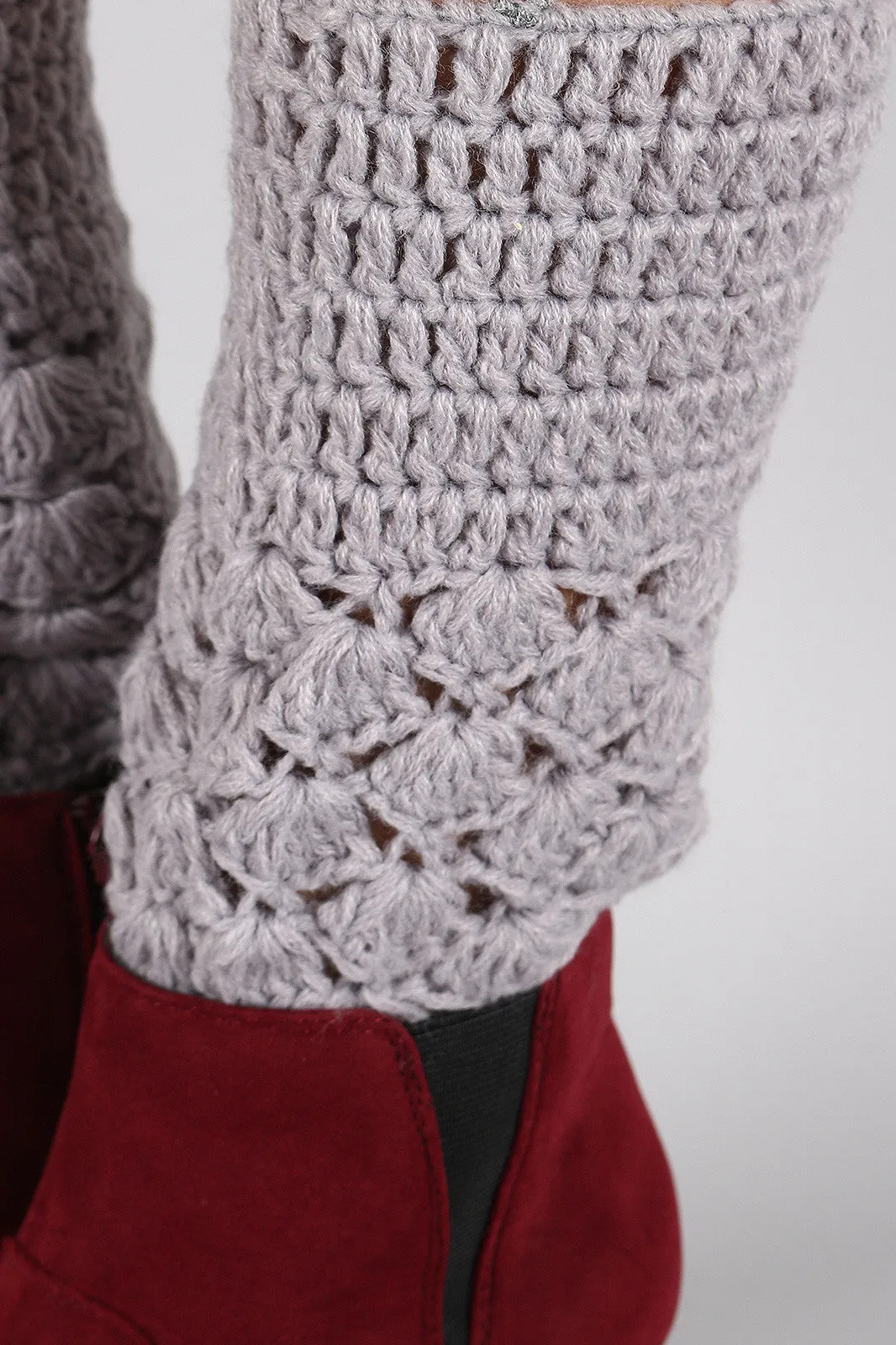 Two Pattern Knit Leg Warmers