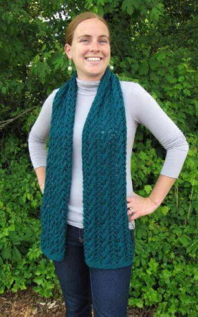 Universal Yarn's Green Lace Scarf By Michael del Vecchio