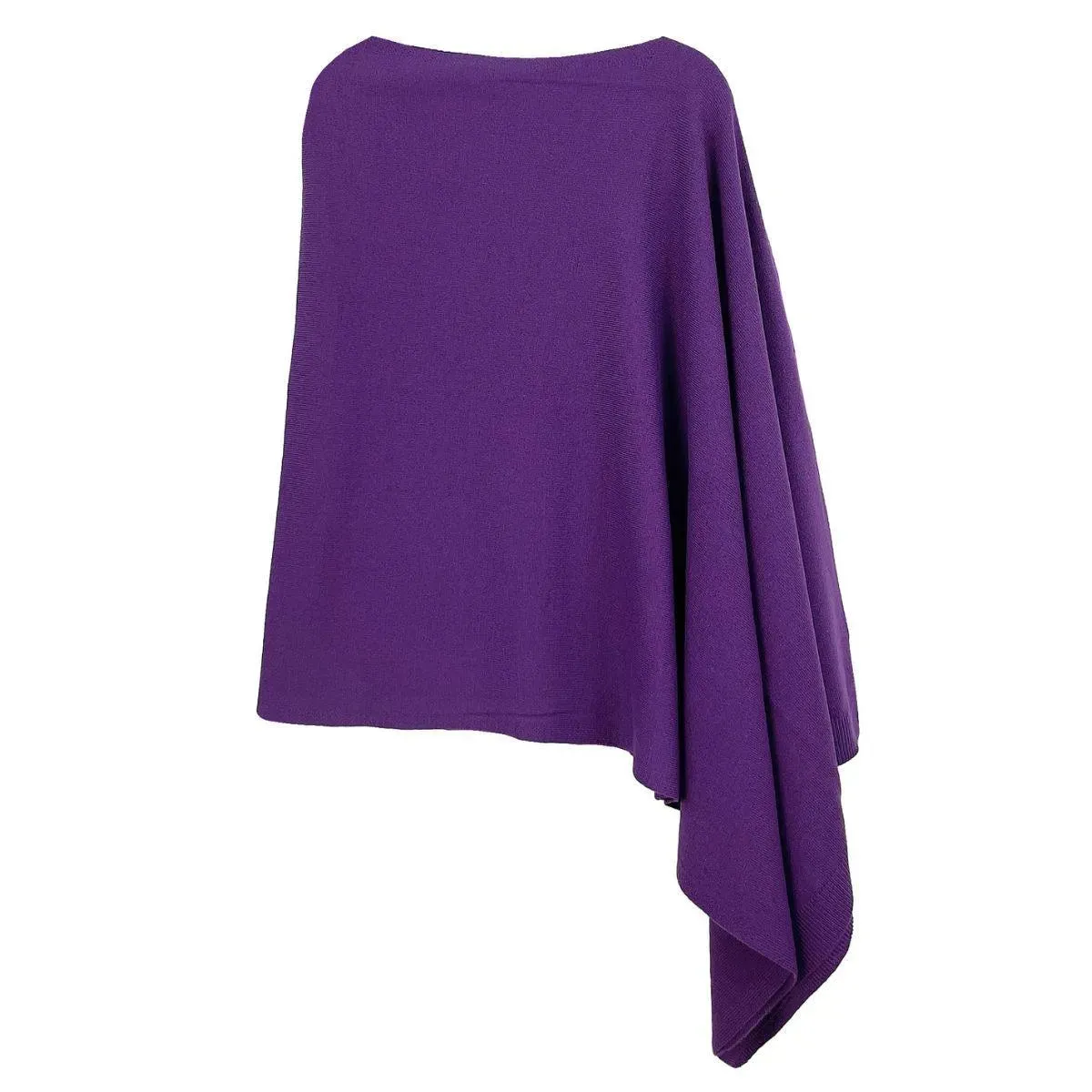 Upgrade your wardrobe with our Chic Purple Scarf Poncho Wrap