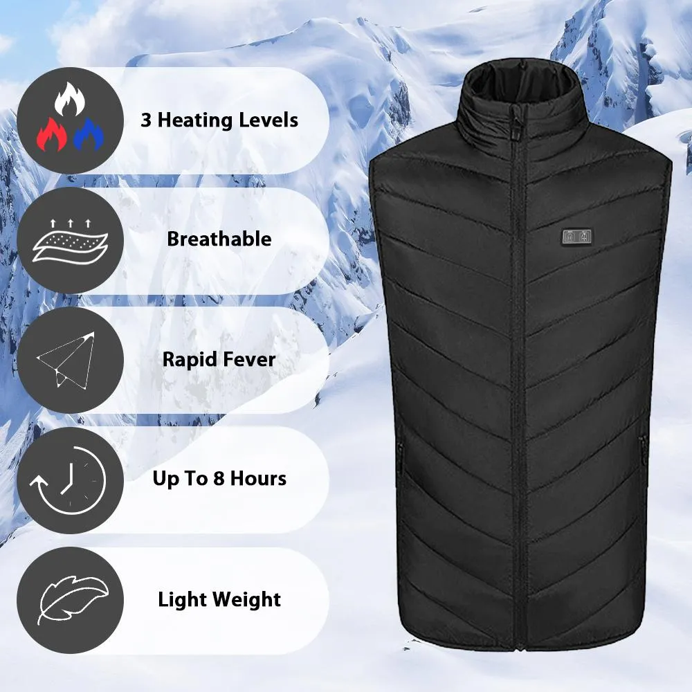 USB Heated Vest - 9-Zone Warmth for Men