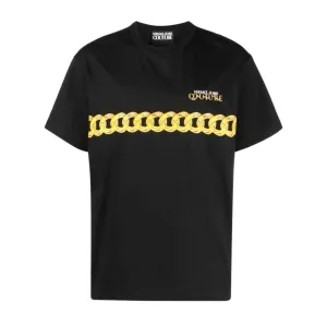 Versace Jeans Couture Chain Logo Black T-Shirt