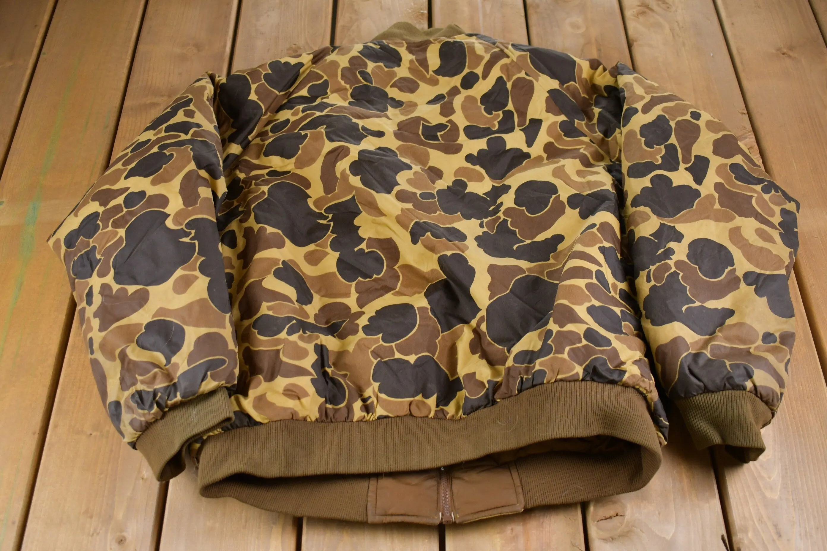 Vintage 1990s Columbia Camo Reversible Puffer Jacket