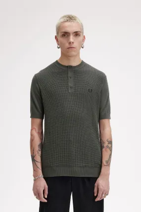 Waffle Stitch Henley Shirt