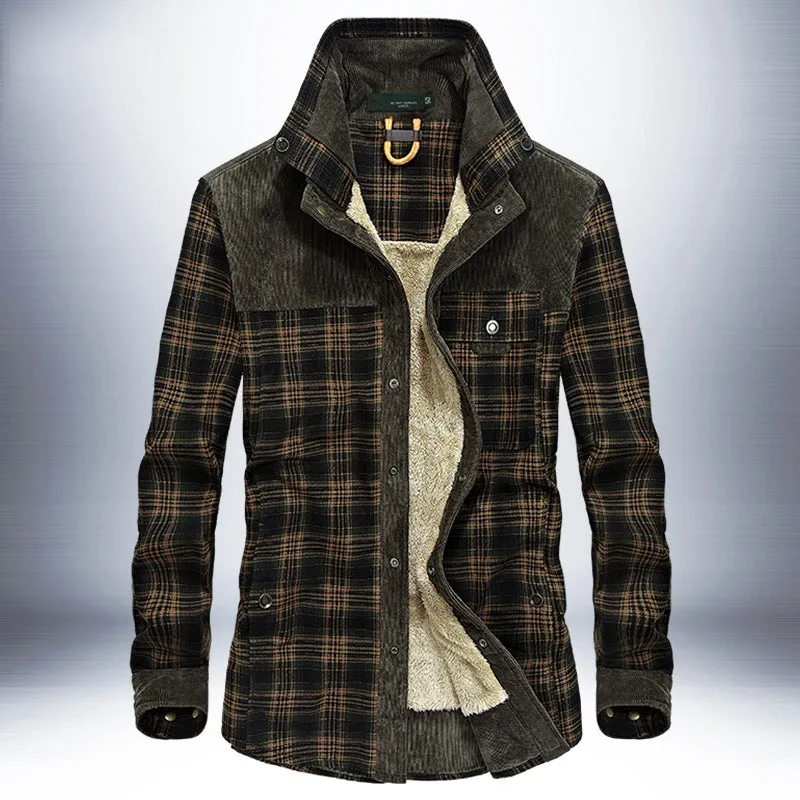 Warm Fleece Military Jacket for Men