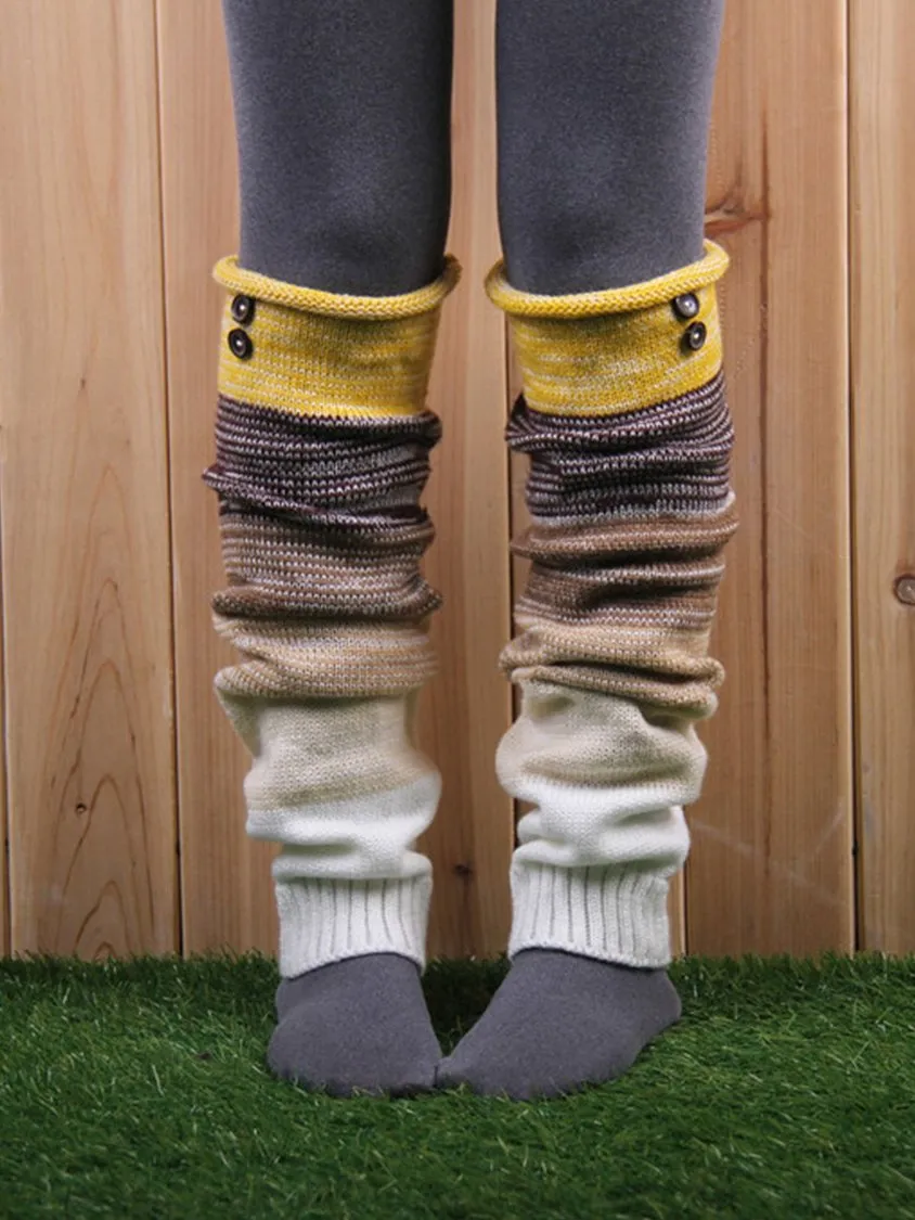 Warm knit leg warmers knee-high socks wool socks VT47