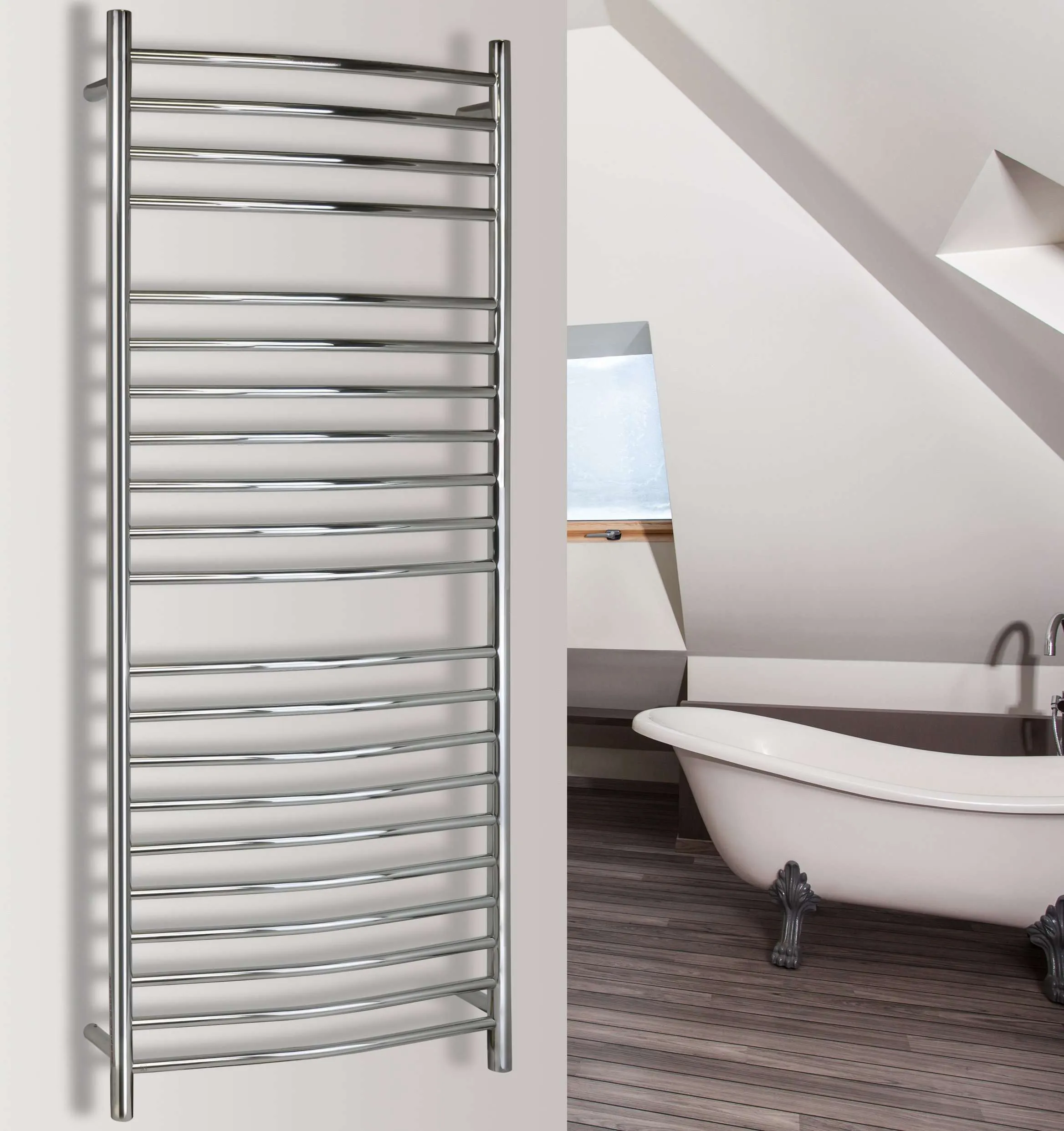 WarmlyYours Vida Hardwired Towel Warmer - 23.6"w x 59"h