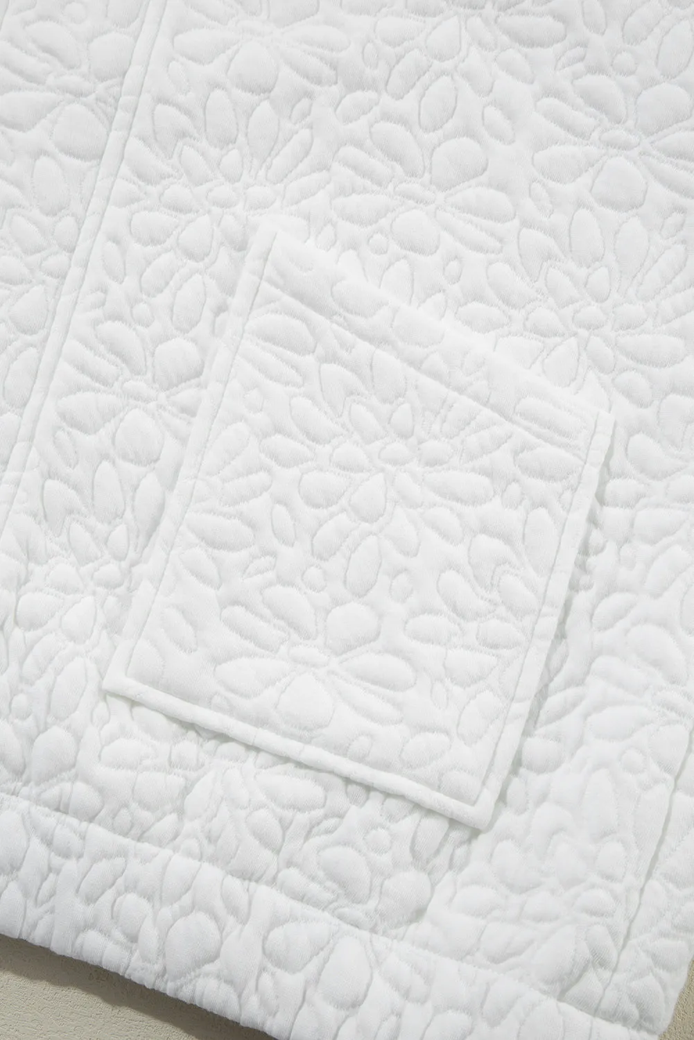 White Sherpa  Quilted Jacket