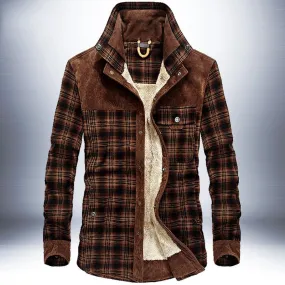 Winter Warm Fleece Jackets Pure Cotton Plaid