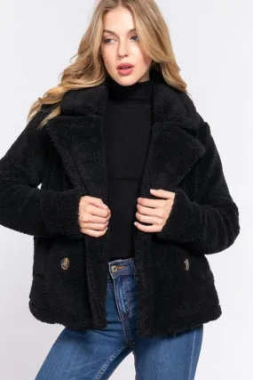 Women Faux fur sherpa jacket