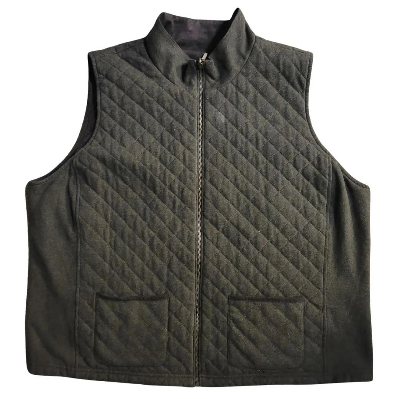 WOMEN'S RALPH LAUREN REVERSIBLE DIAMOND PATTERNED VEST