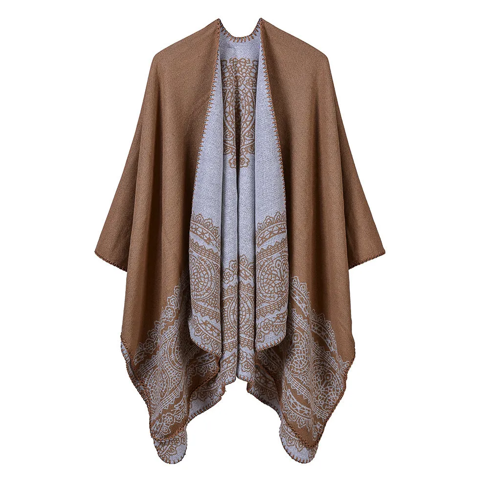 Women's Vintage Pattern Cape Warm Cape Winter Cape