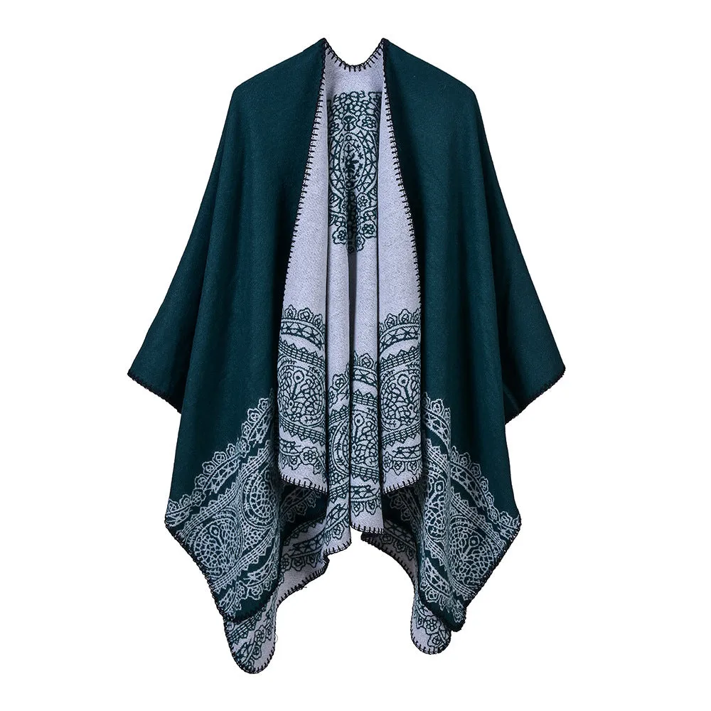 Women's Vintage Pattern Cape Warm Cape Winter Cape