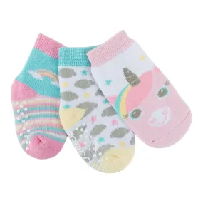 Zoocchini 3-Pack Comfort Terry Socks Set - Allie the Alicorn (0-24 Months)